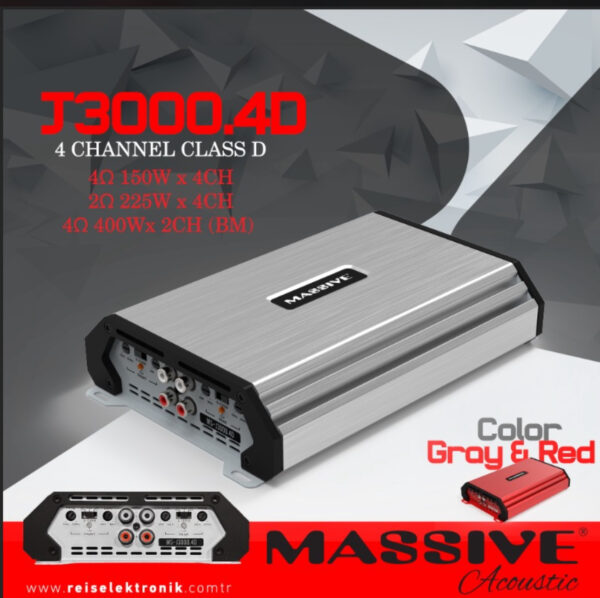 Massive Ms-J3000.4D 4x150 Rms Digital Amfi Özel Seri